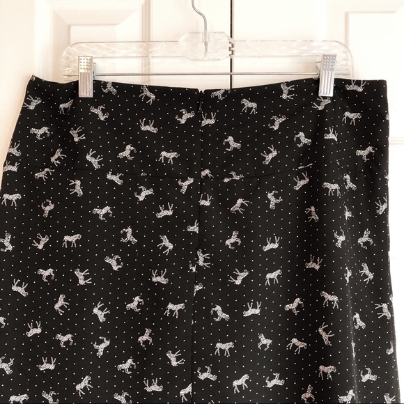 Joe Fresh Black & White Polka Dot Zebra Print Skirt 10 - Picture 14 of 16